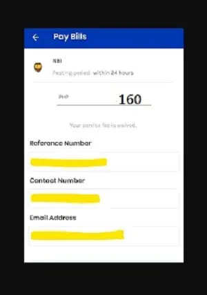 Pay NBI Clearance Fee Using GCash